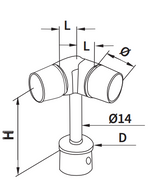 Load image into Gallery viewer, Adjustable Handrail Saddle (Post Mount)