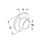 Load image into Gallery viewer, Handrail Wall Flange