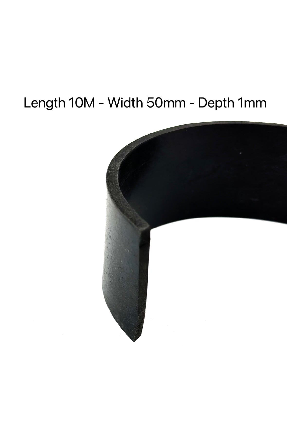Black solid rubber strip