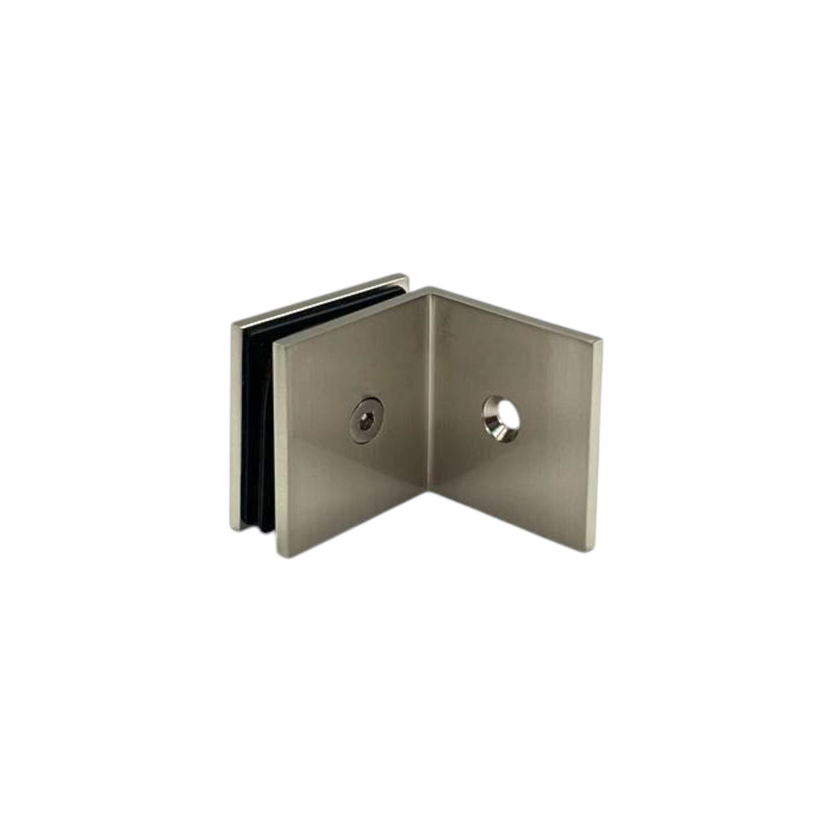 Shower bracket offset plate wall to glass 90°