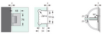 Load image into Gallery viewer, Small Square Full Plate Wall To Glass 90°