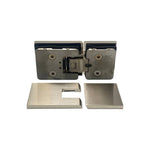 Load image into Gallery viewer, Shower Hinge Glass To Glass 180° Hinge with Cover Plate