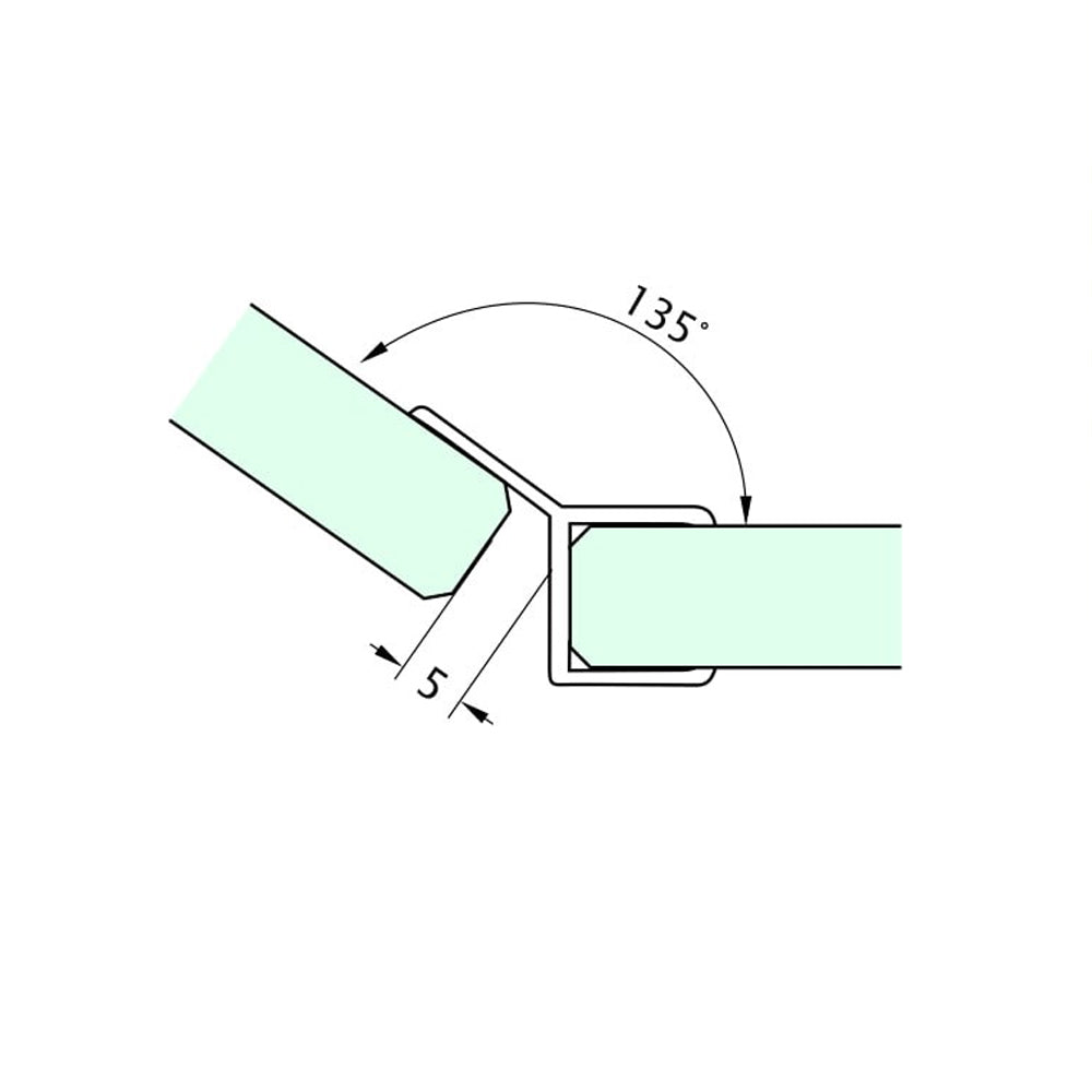 135° glass to glass