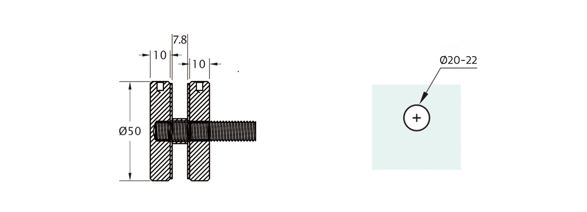 Glass adaptor (ad 510a 304)
