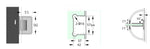 Load image into Gallery viewer, Adjustable Full Plate Wall To Glass 90° Hinge with NO Cover
