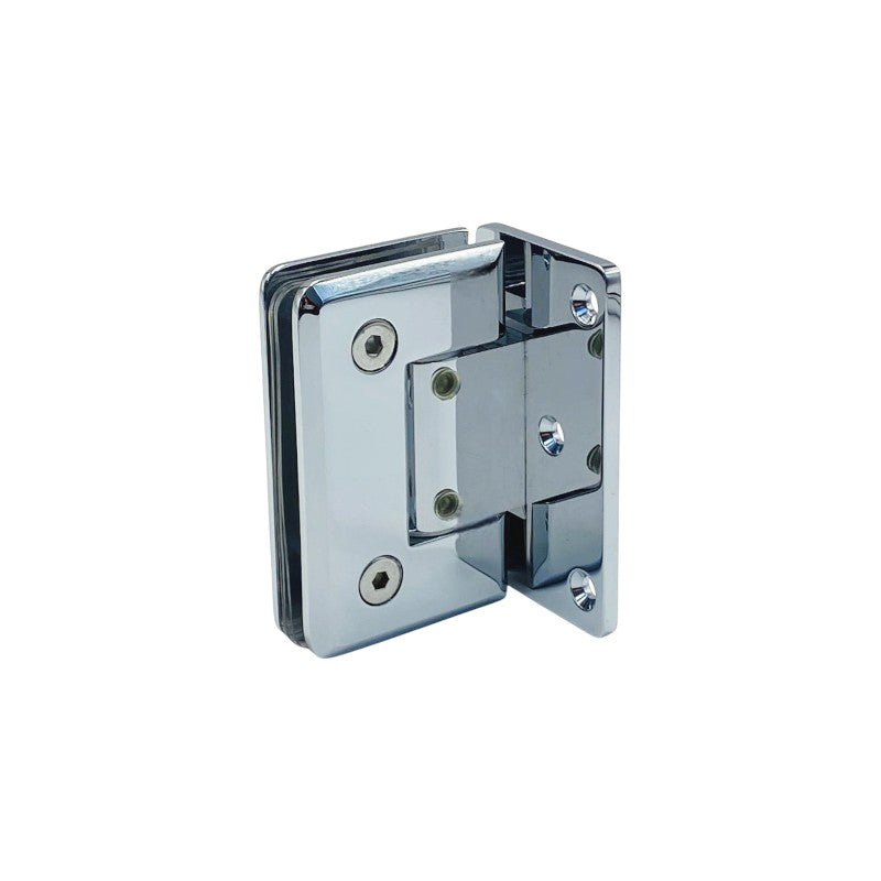 Adjustable Offset Plate Wall To Glass 90° Hinge with NO Cover