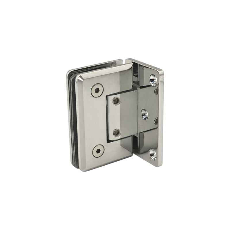 Adjustable Offset Plate Wall To Glass 90° Hinge with NO Cover