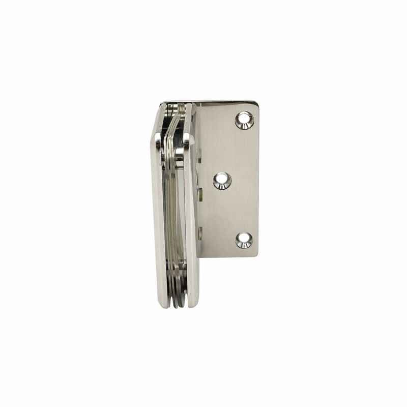 Adjustable Offset Plate Wall To Glass 90° Hinge with NO Cover