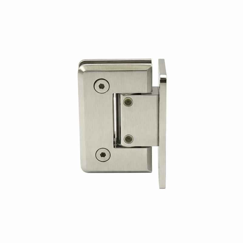 Adjustable Offset Plate Wall To Glass 90° Hinge with NO Cover