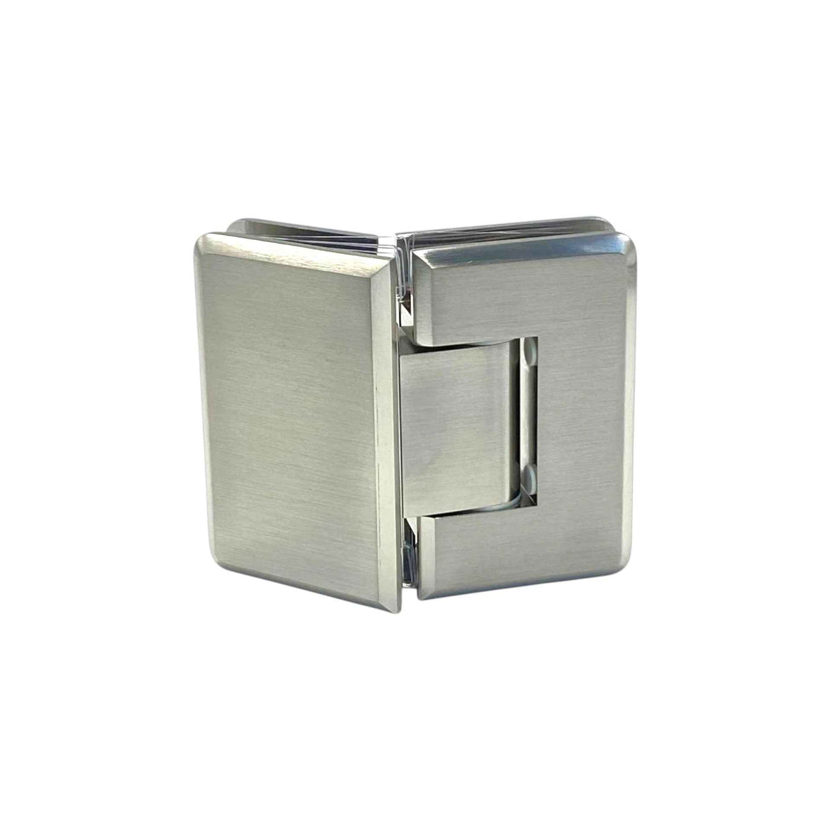Adjustable hinge glass to glass 135° with no cover