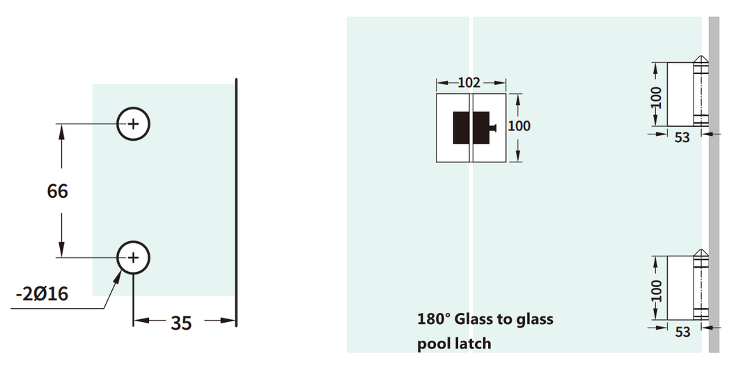 Post Pool Hinge (BAL-10R)