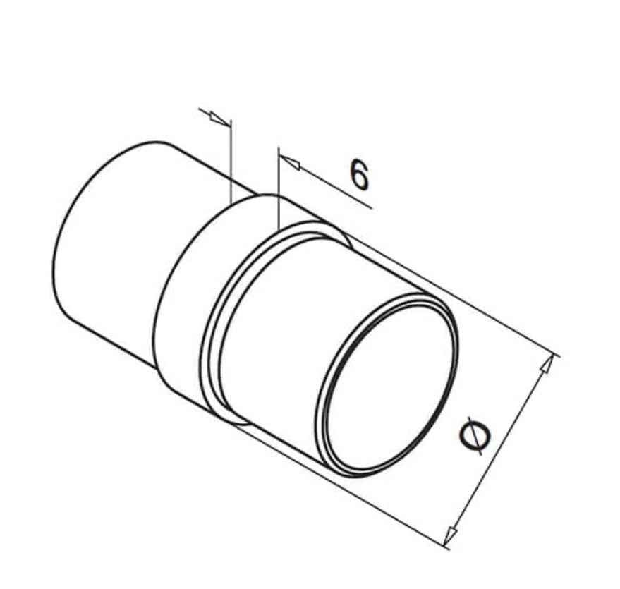 In line tube connector
