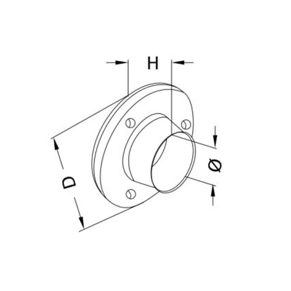 Handrail wall flange