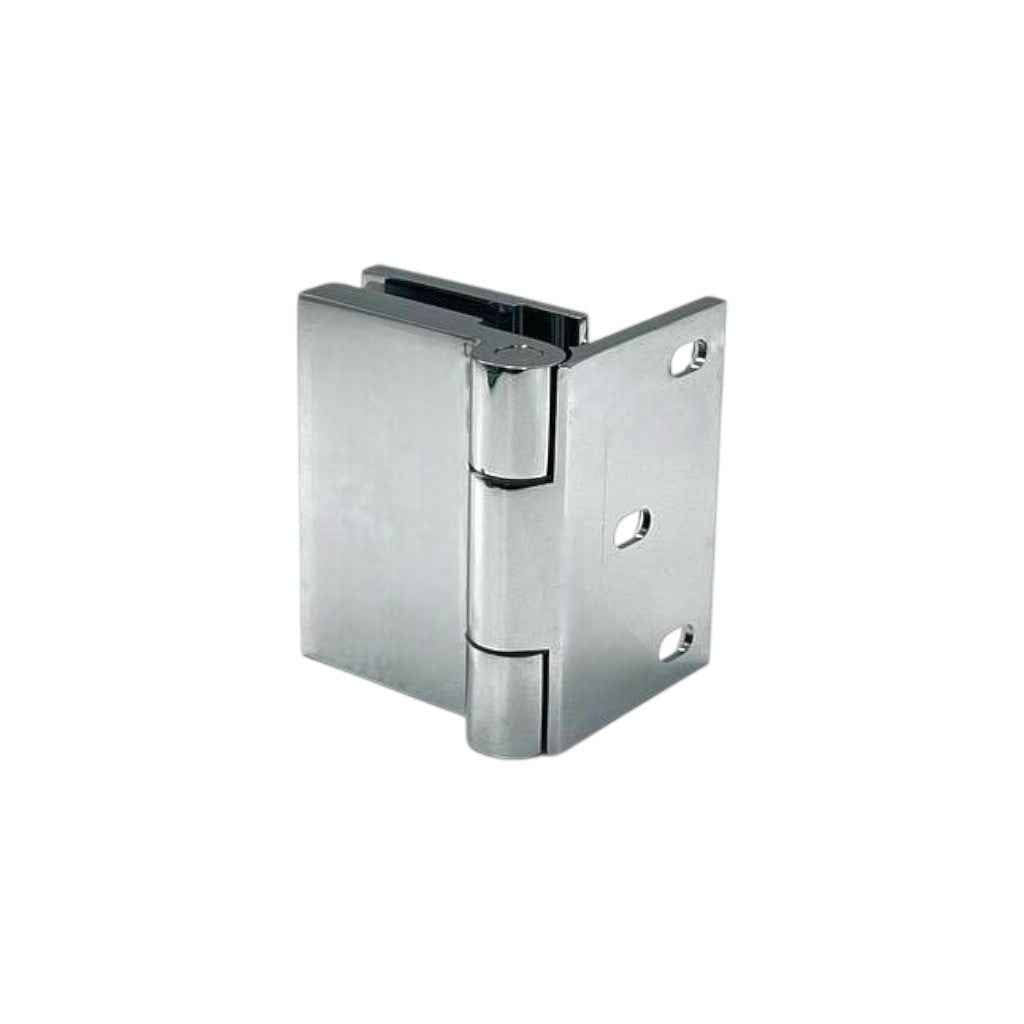 Bi fold hinge offset plate wall to glass 90° with no cover