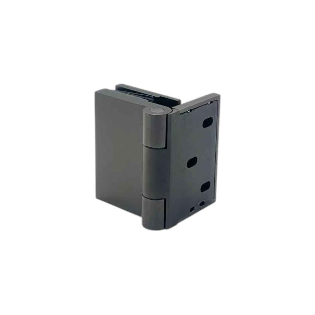 Bi fold hinge offset plate wall to glass 90° with cover
