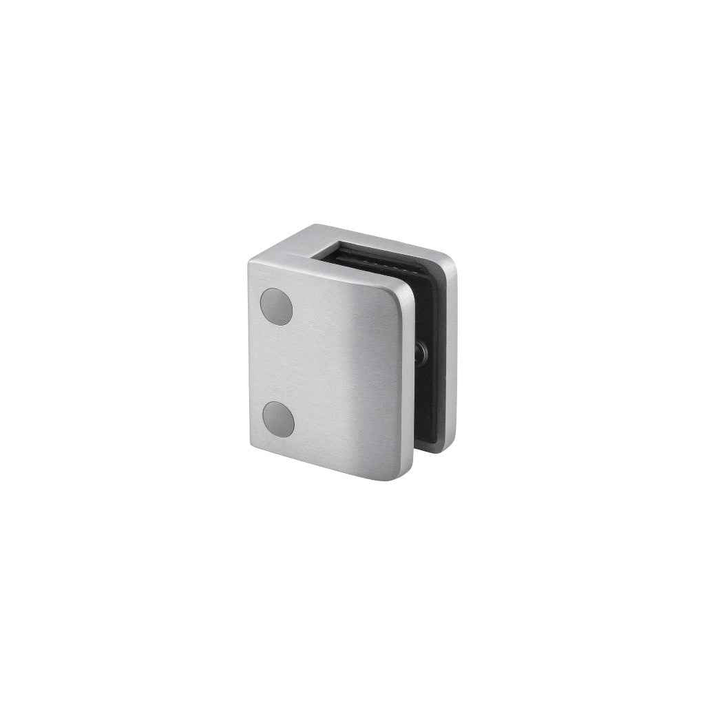 Heavy duty glass clamp   satin nickel
