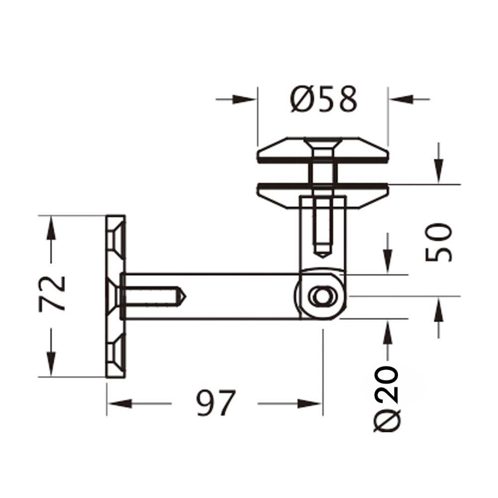 Canopy system for glass to wall (cnp 750)