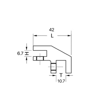 Square Shelf Connector - GC-1303-CP