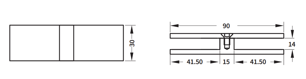 Glass Support Connector (GC-1306-10-12)
