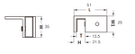 Load image into Gallery viewer, Corner Glass Connector with Right Leg
