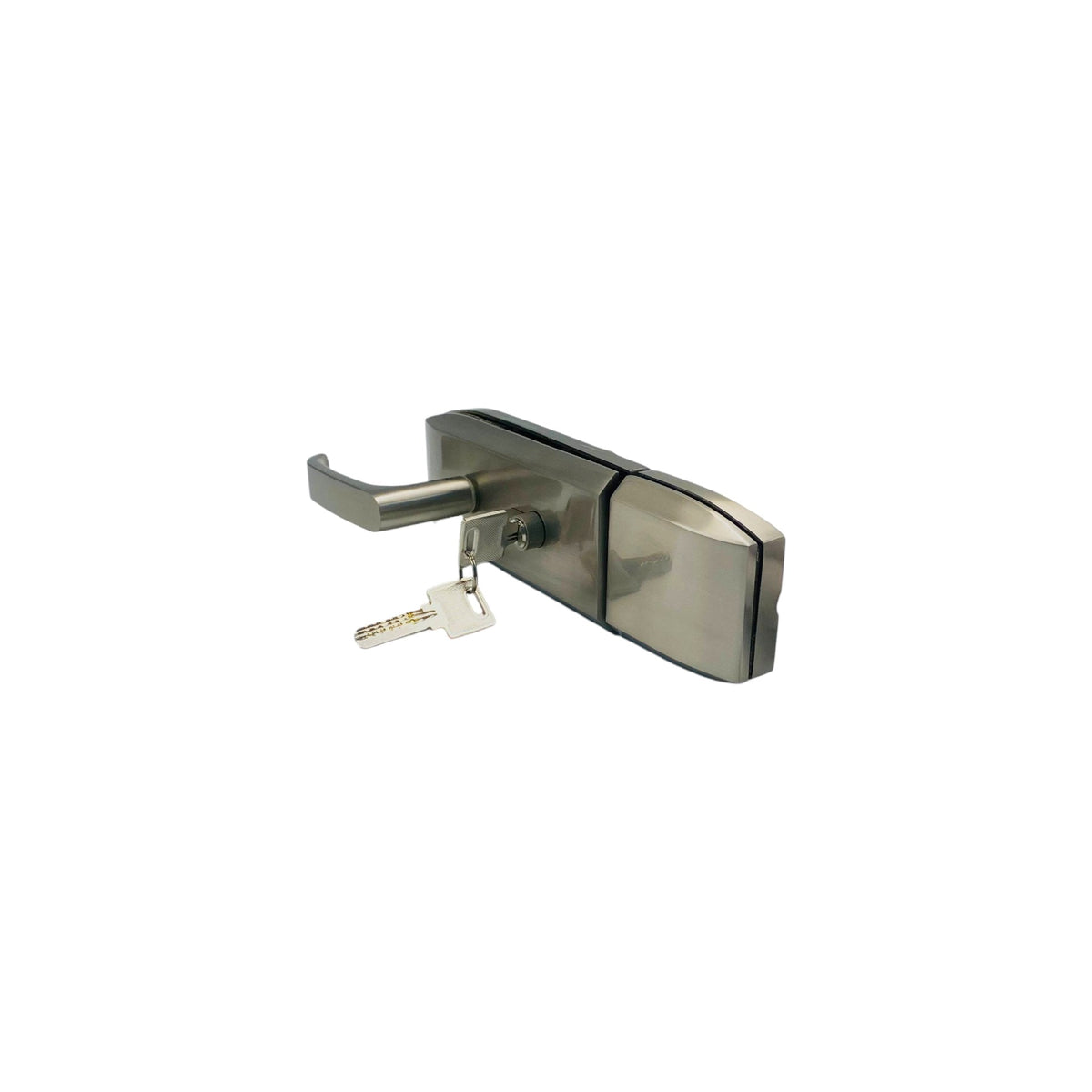 Glass to glass door handle lock