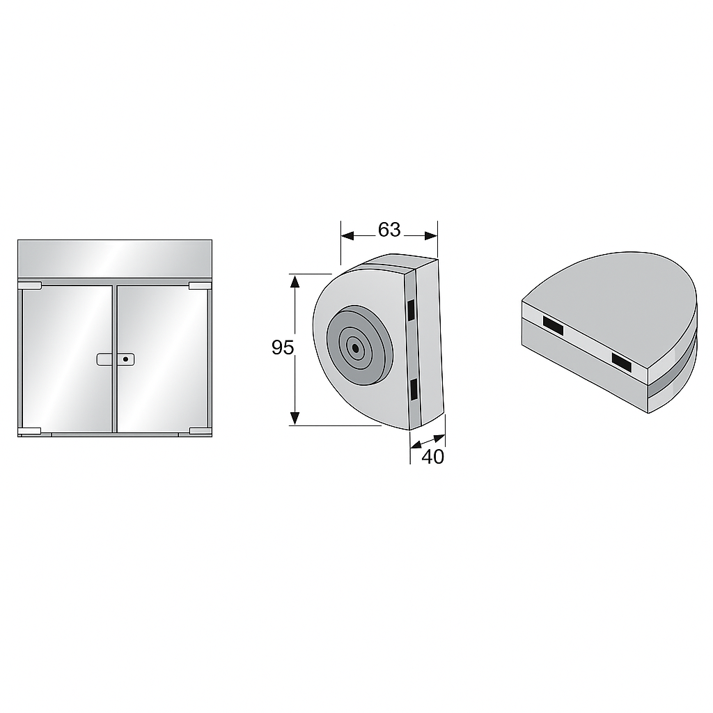 Door Lock for Glass To Glass