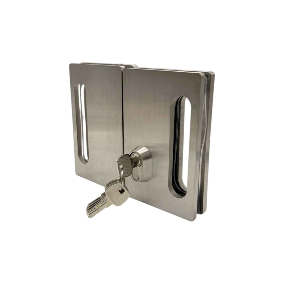 Door lock for glass to glass sliding system