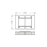 Load image into Gallery viewer, Hydraulic Hinge Glass To Glass Hinge 180°
