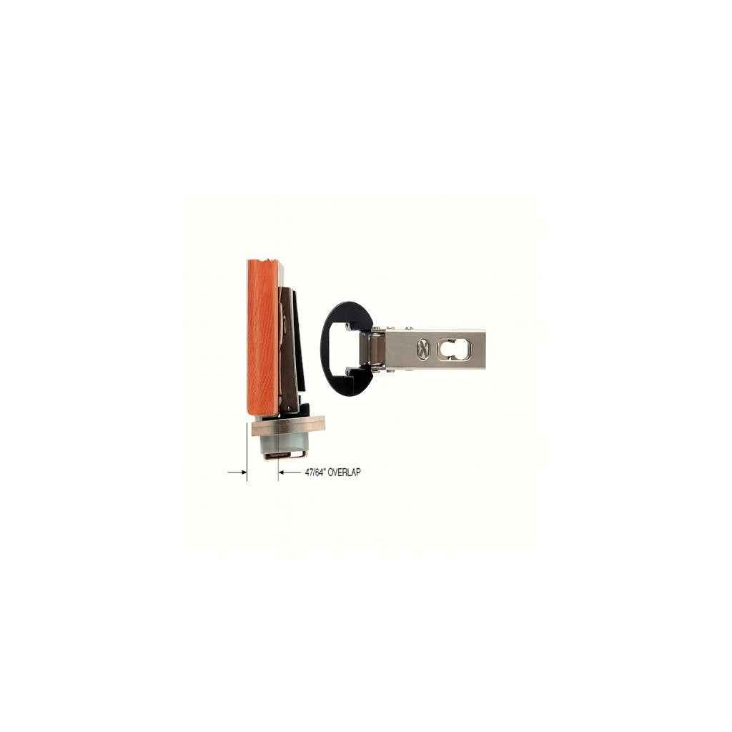 Glass door overlay hinge