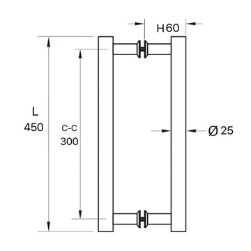 Ladder Pull Handle - PH-1400-SNP