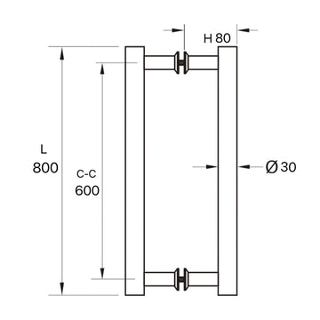 Ladder Pull Handle - PH-1402-CP