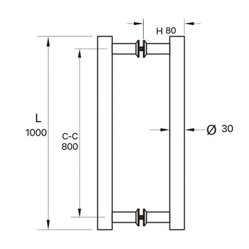 Ladder Pull Handle - PH-1403-CP