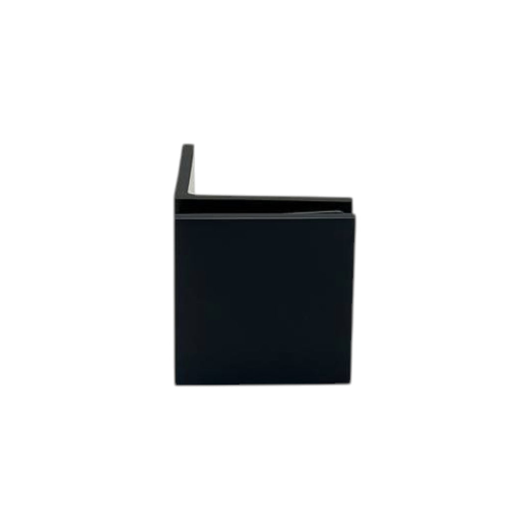 Shower Bracket Offset Plate Wall To Glass 90° – Matt Black (SB-300S)