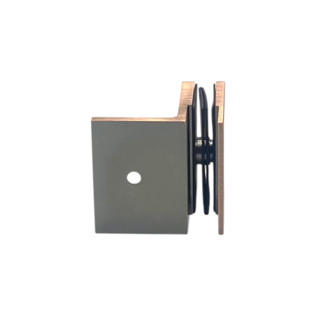 Shower Bracket Offset Plate Wall To Glass 90° – Antique Brushed Copper