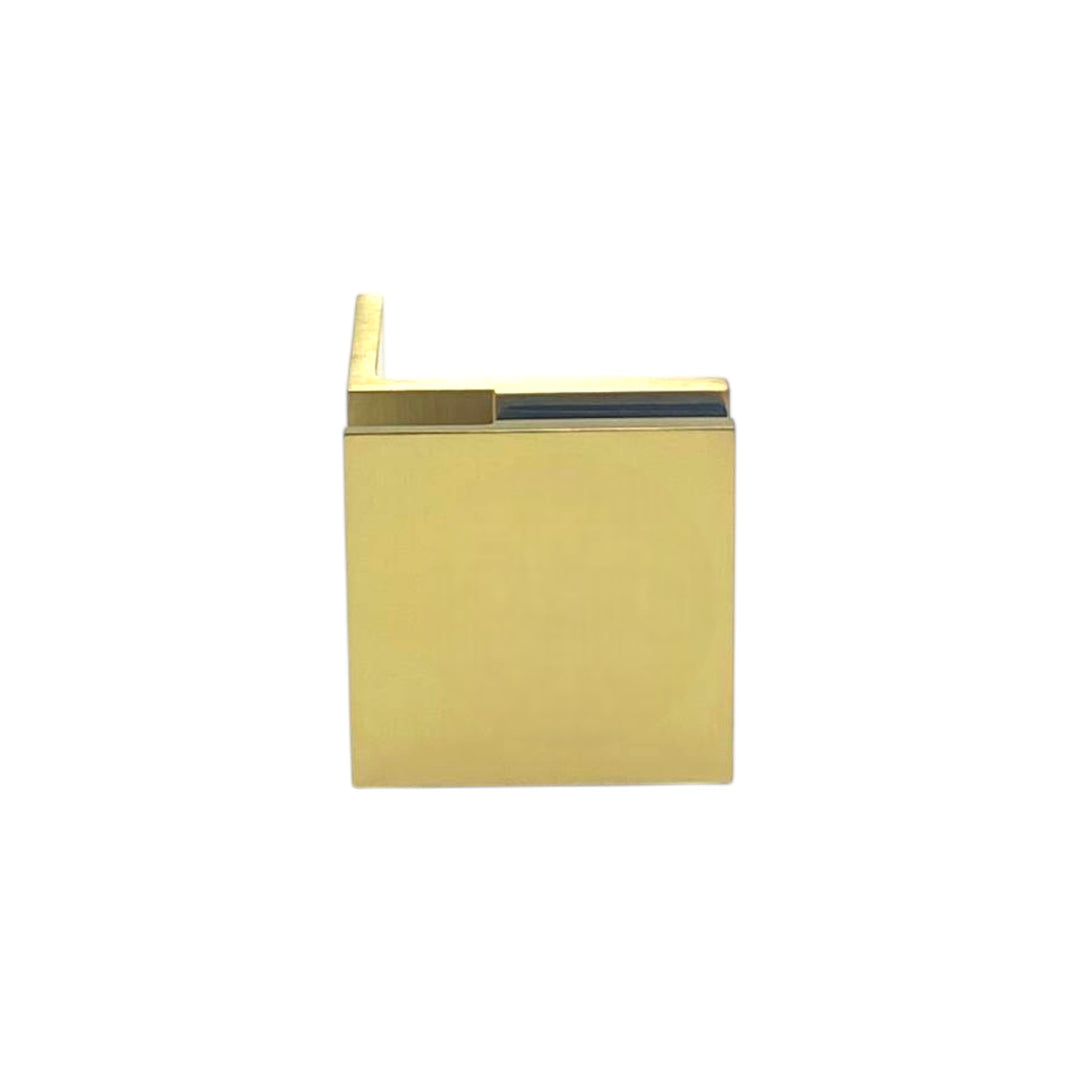 Shower Bracket Offset Plate Wall To Glass 90° – Brushed Gold (SB-300SU)