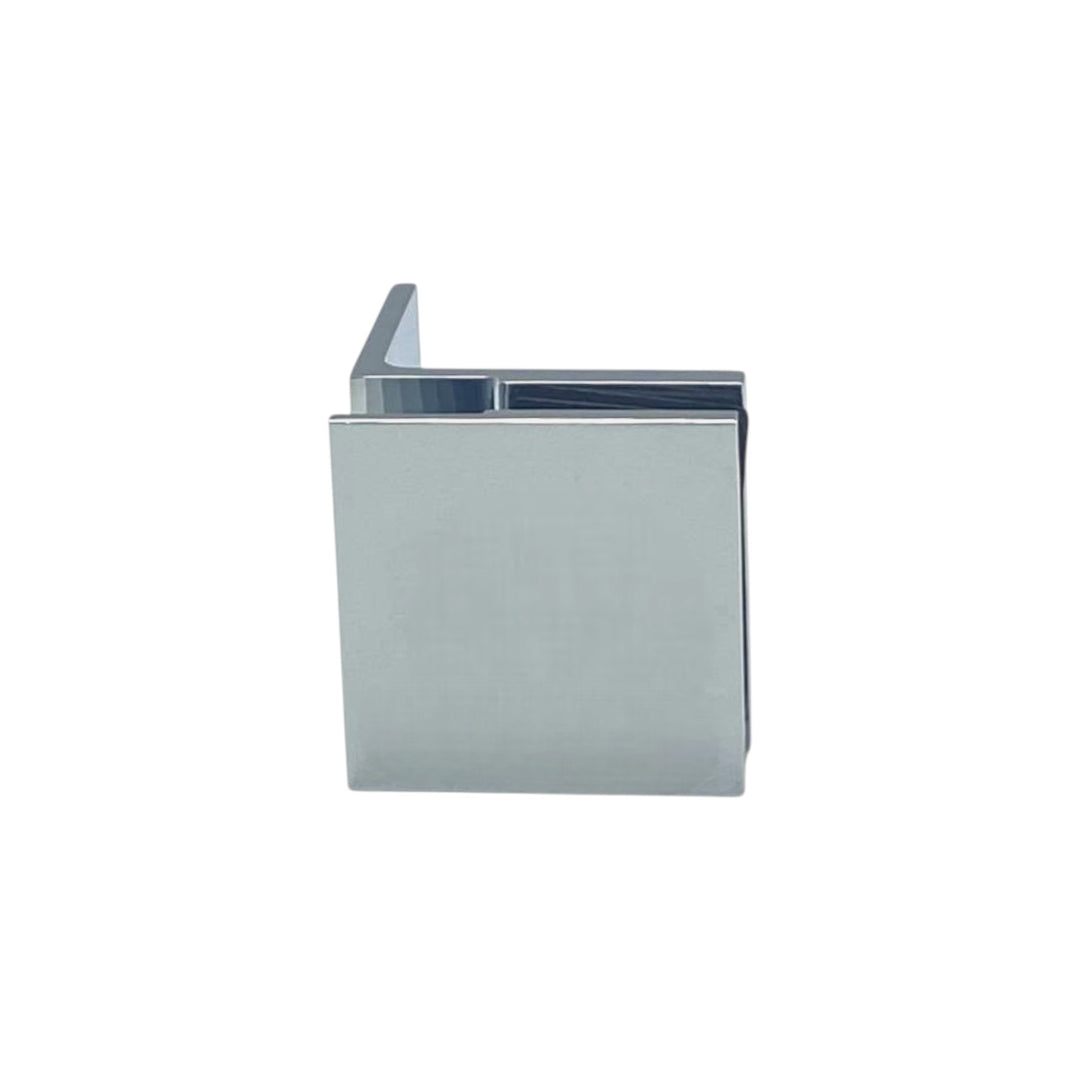 Shower Bracket Offset Plate Wall To Glass 90° – Polished Chrome