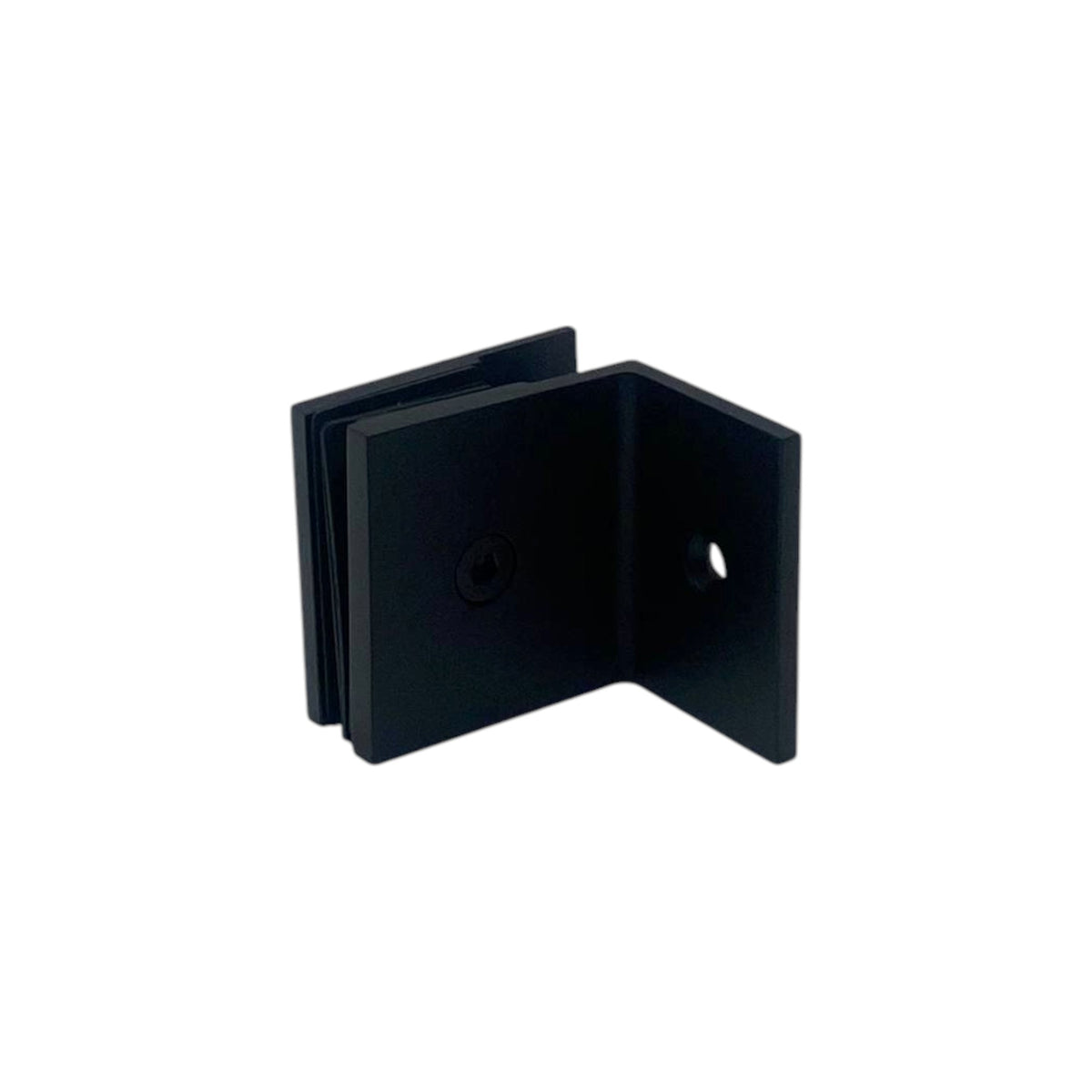 Shower bracket offset plate wall to glass 90° – matt black (sb 300su)