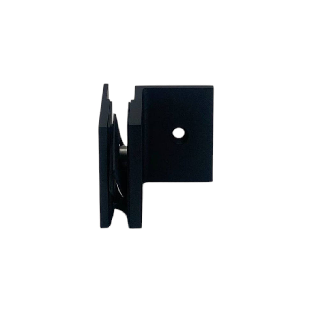 Shower Bracket Offset Plate Wall To Glass 90° – Matt Black (SB-300SU)