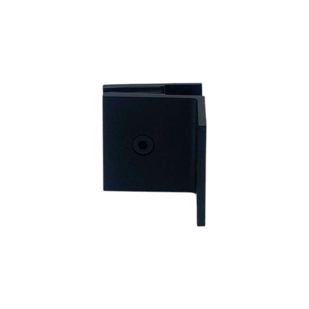 Shower Bracket Offset Plate Wall To Glass 90° – Matt Black (SB-300SU)