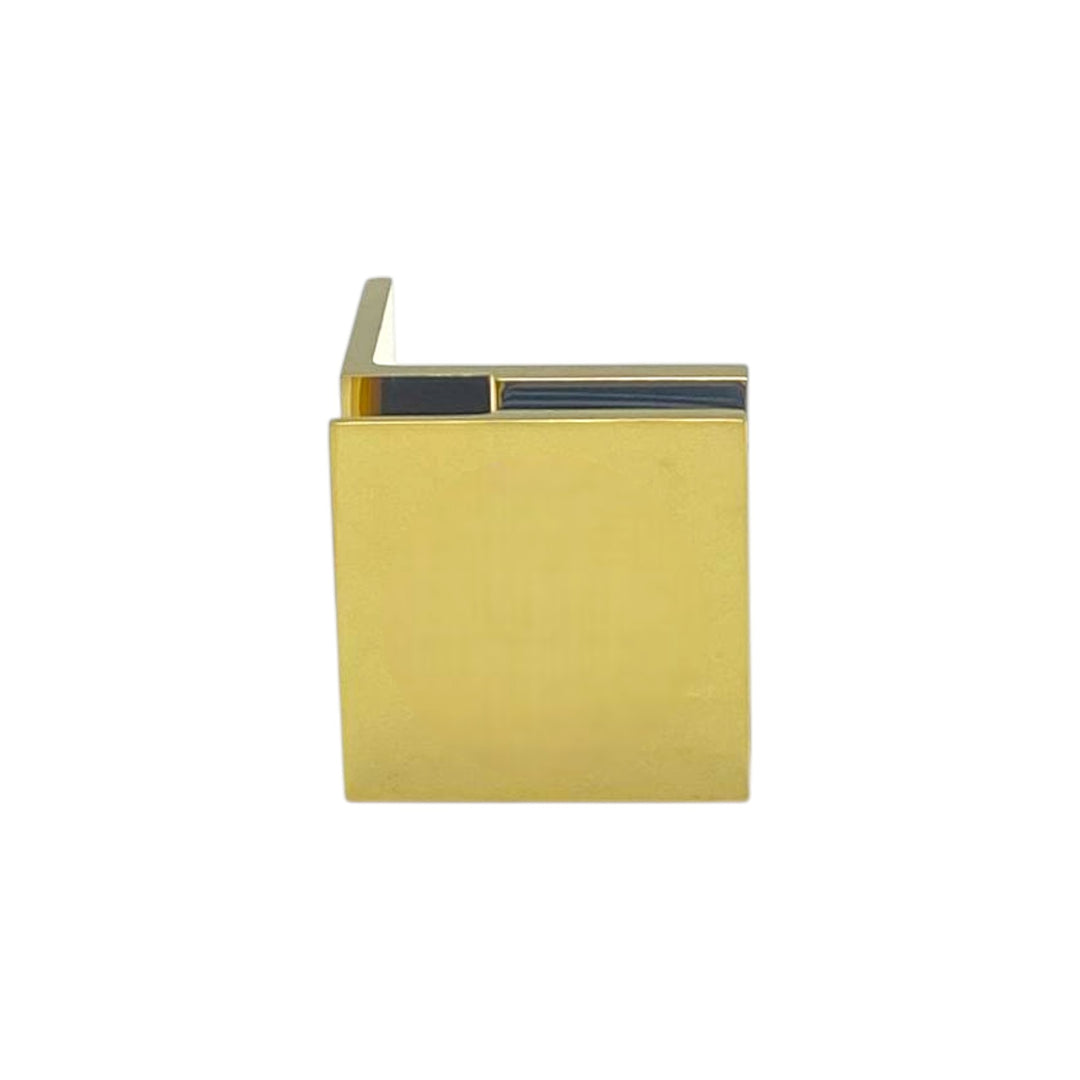 Shower Bracket Offset Plate Wall To Glass 90° – Polished Gold (SB-300SU)