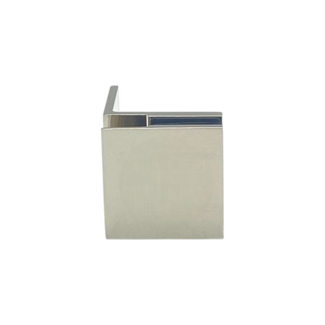 Shower Bracket Offset Plate Wall To Glass 90° – Polished Nickel