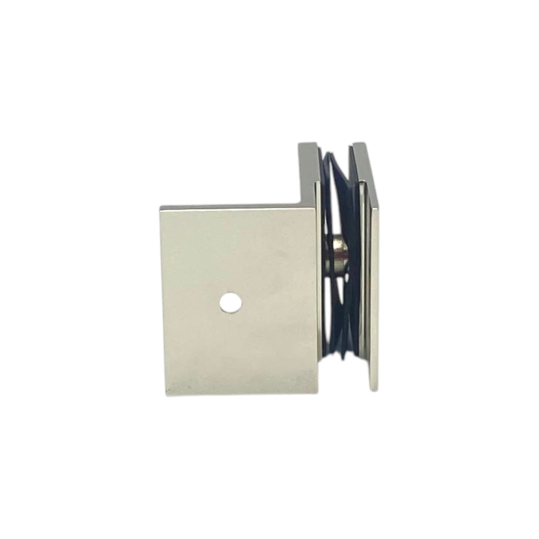 Shower Bracket Offset Plate Wall To Glass 90° – Polished Nickel