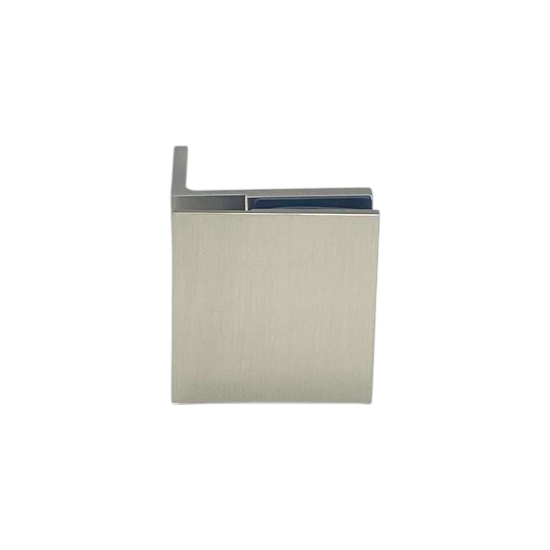 Shower Bracket Offset Plate Wall To Glass 90° – Satin Nickel