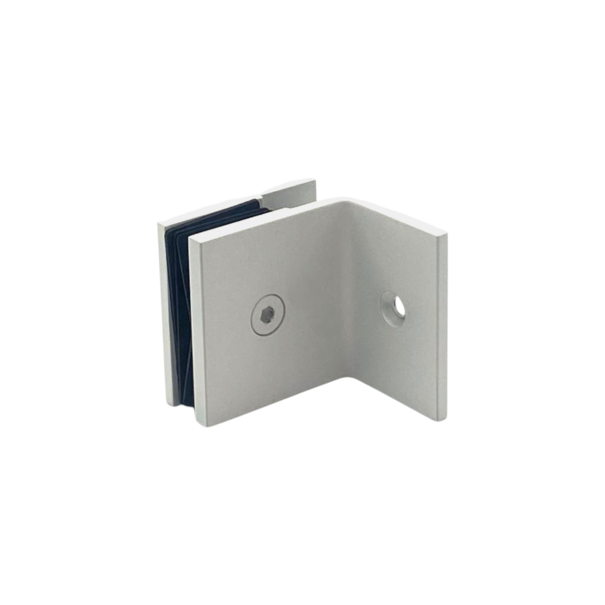 Shower bracket offset plate wall to glass 90° – white