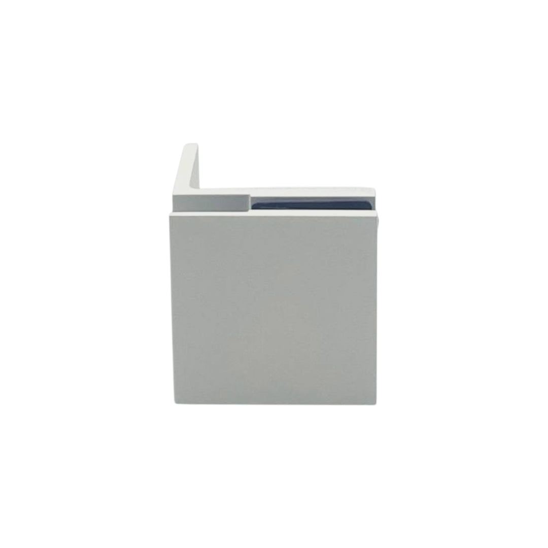 Shower Bracket Offset Plate Wall To Glass 90° – White