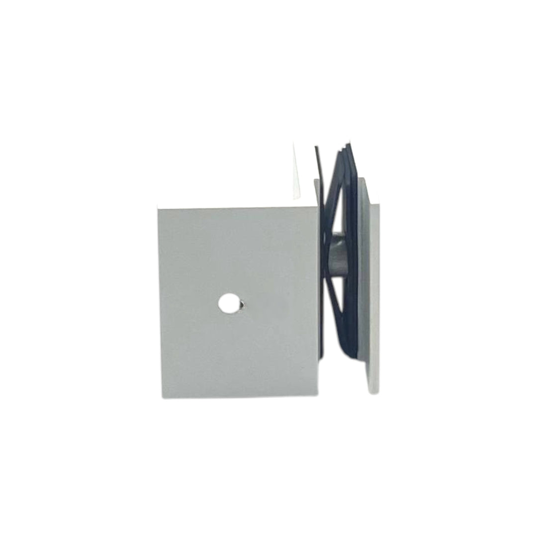 Shower Bracket Offset Plate Wall To Glass 90° – White