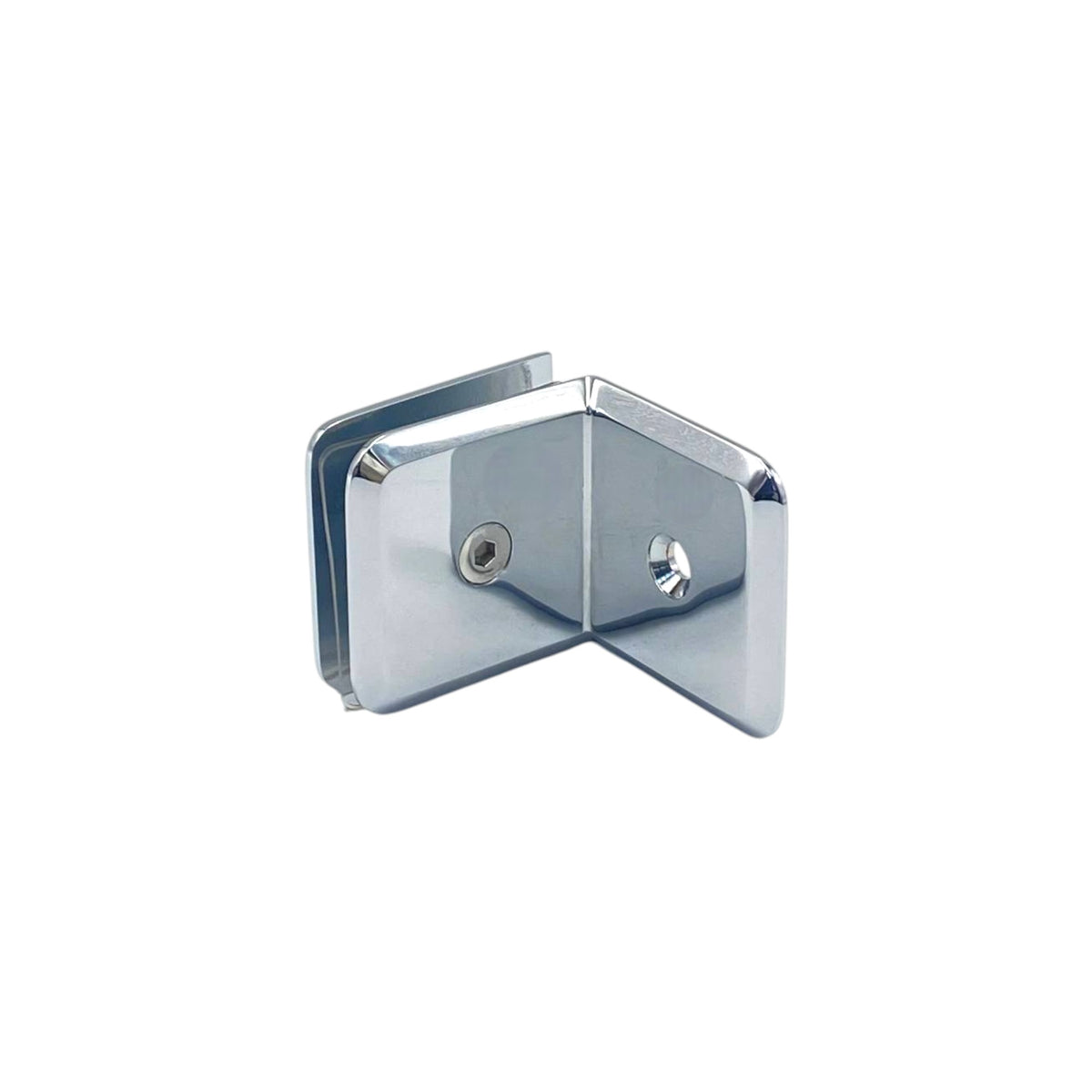 Shower bracket offset plate wall to glass 90°
