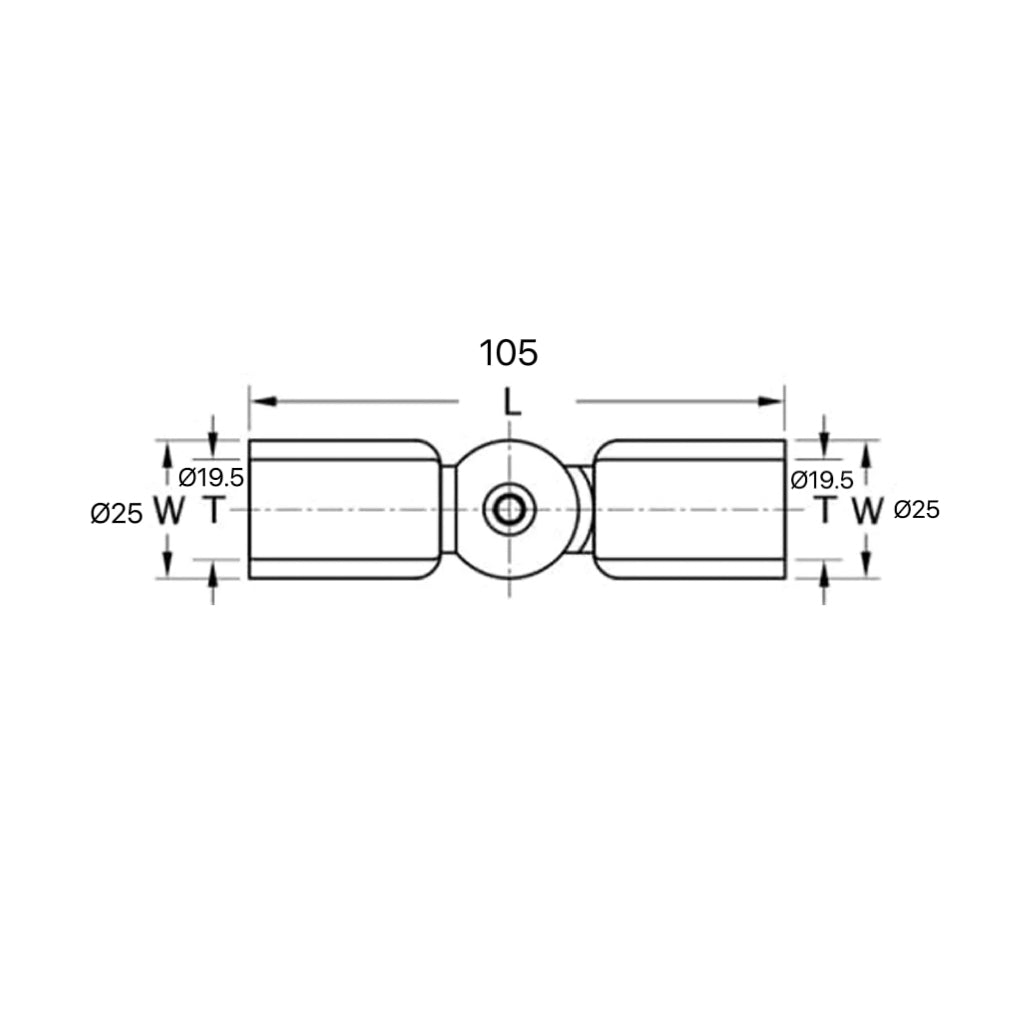 Support Bar Connector - SBC-656-CP