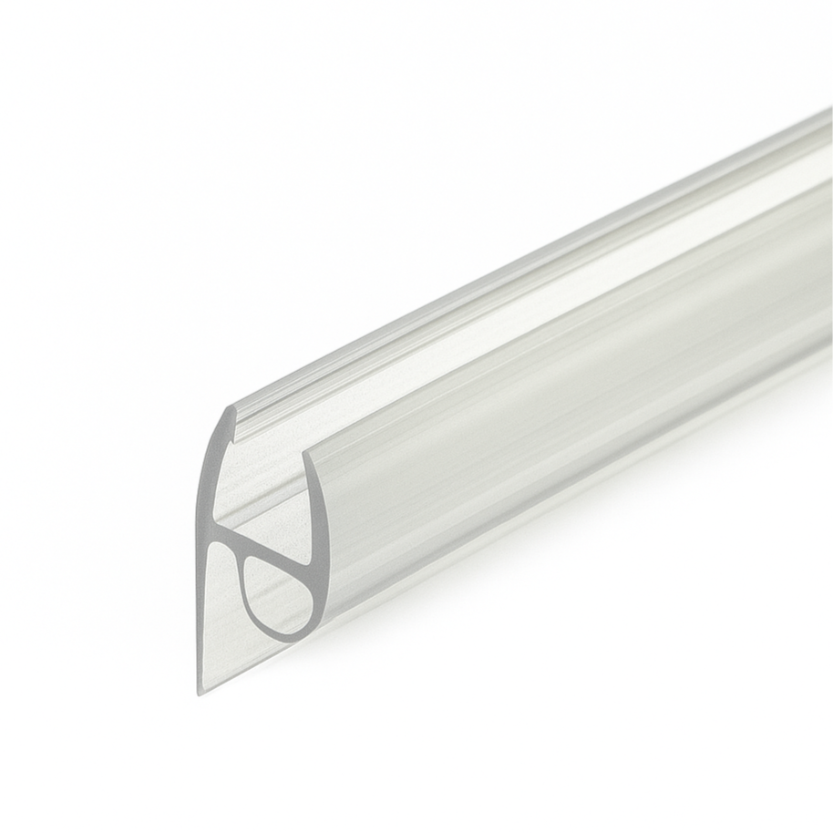 Shower small bubble seal with wipe leg
