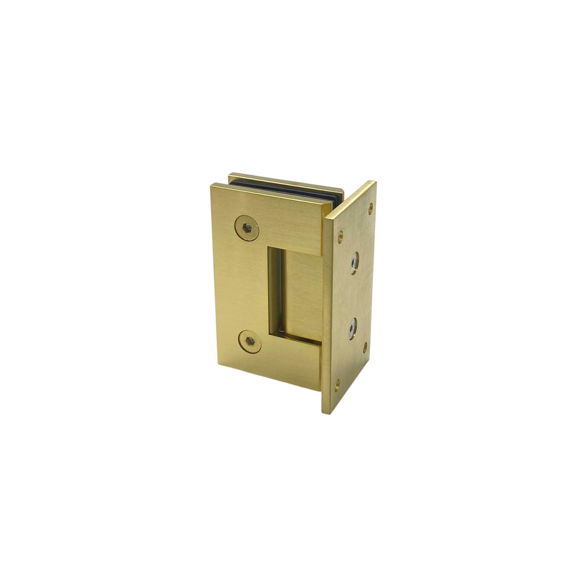 Full plate wall to glass 90° – brushed gold
